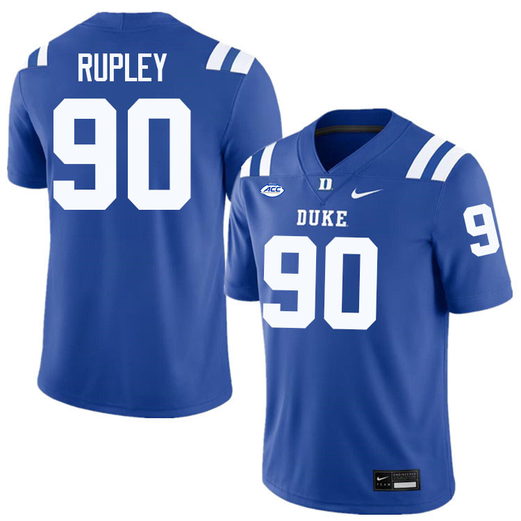 Duke Blue Devils #90 Tommy Rupley College Football Jersey Stitched-Blue